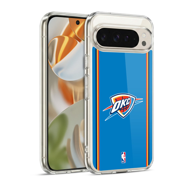 NBA Oklahoma City Thunder Logo Blue Design Soft Gel Case for Google Pixel 9 / Pixel 9 Pro