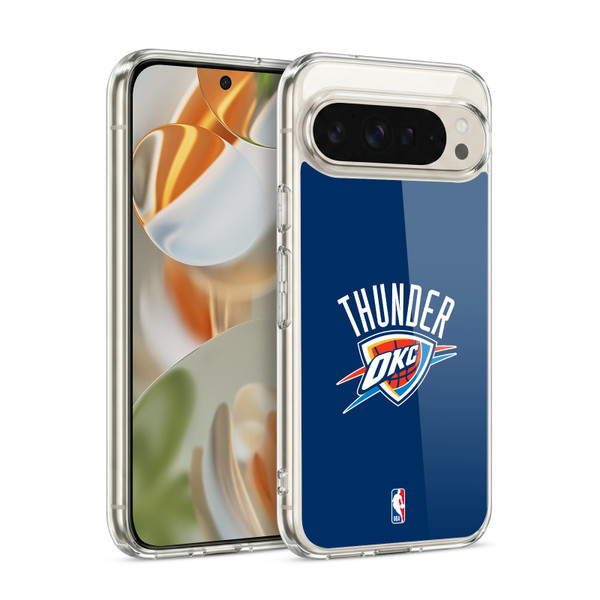 NBA Oklahoma City Thunder Logo Navy Blue Soft Gel Case for Google Pixel 9 / Pixel 9 Pro