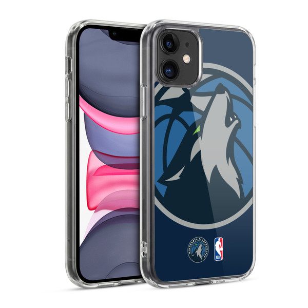NBA Minnesota Timberwolves Logo Oversized Soft Gel Case for Apple iPhone 11