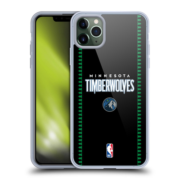NBA Minnesota Timberwolves Logo Retro Design Soft Gel Case for Apple iPhone 11 Pro Max & MagSafe