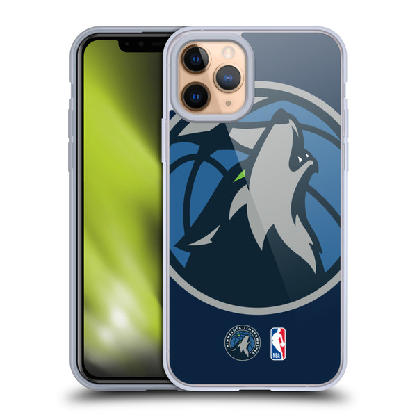 NBA Minnesota Timberwolves Logo Oversized Soft Gel Case for Apple iPhone 11 Pro & MagSafe