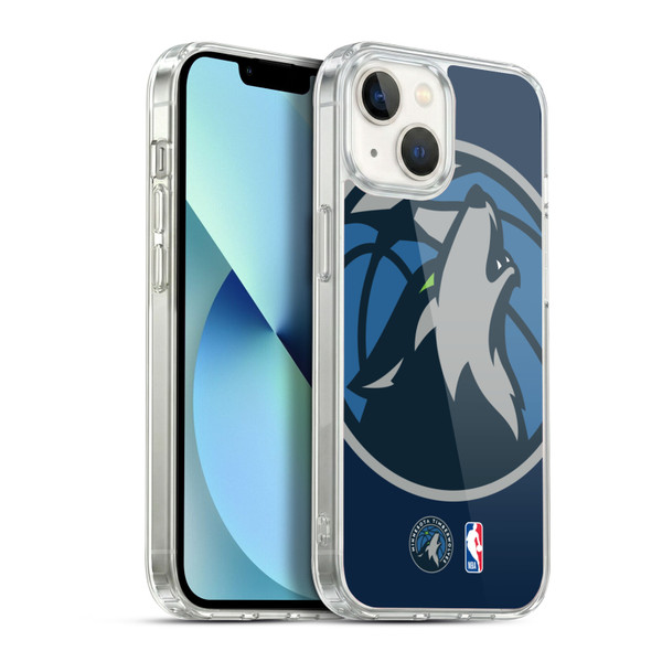 NBA Minnesota Timberwolves Logo Oversized Soft Gel Case for Apple iPhone 13