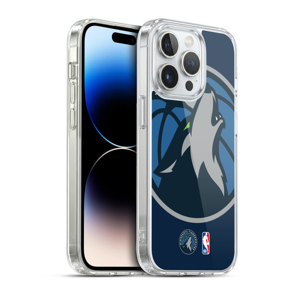 NBA Minnesota Timberwolves Logo Oversized Soft Gel Case for Apple iPhone 13 Pro & MagSafe