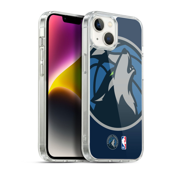 NBA Minnesota Timberwolves Logo Oversized Soft Gel Case for Apple iPhone 14 Plus & MagSafe