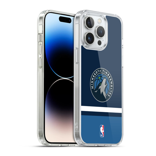 NBA Minnesota Timberwolves Logo Navy Design Soft Gel Case for Apple iPhone 14 Pro Max & MagSafe
