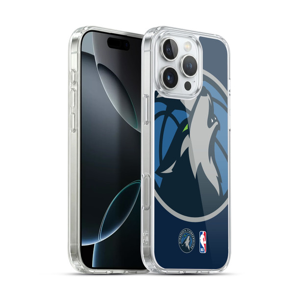 NBA Minnesota Timberwolves Logo Oversized Soft Gel Case for Apple iPhone 16 Pro Max & MagSafe
