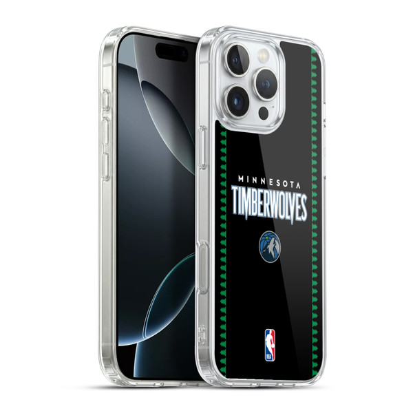NBA Minnesota Timberwolves Logo Retro Design Soft Gel Case for Apple iPhone 16 Pro Max & MagSafe