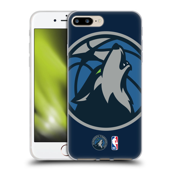NBA Minnesota Timberwolves Logo Oversized Soft Gel Case for Apple iPhone 7 Plus / iPhone 8 Plus & MagSafe