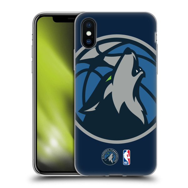 NBA Minnesota Timberwolves Logo Oversized Soft Gel Case for Apple iPhone X / iPhone XS & MagSafe