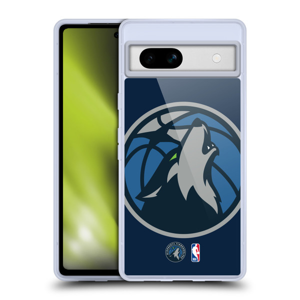 NBA Minnesota Timberwolves Logo Oversized Soft Gel Case for Google Pixel 7a