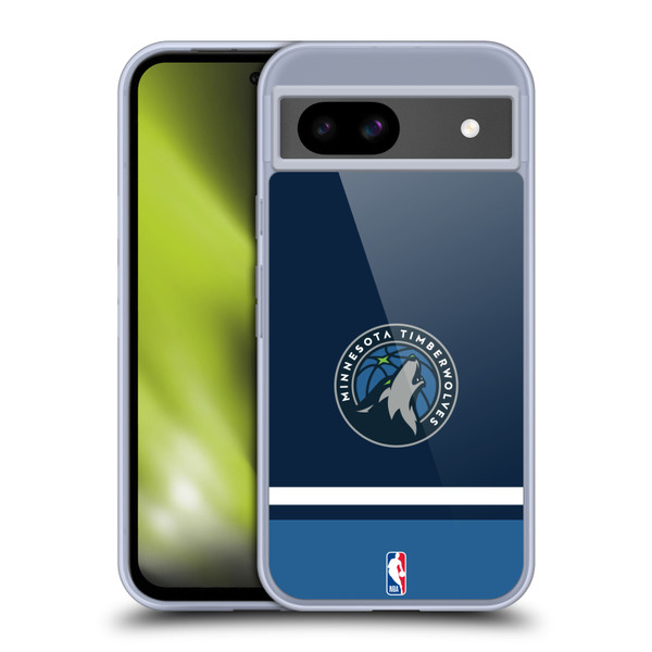 NBA Minnesota Timberwolves Logo Navy Design Soft Gel Case for Google Pixel 8a