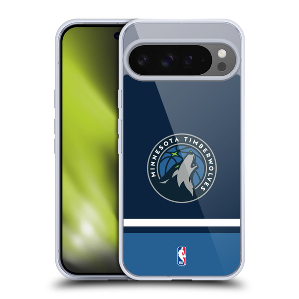 NBA Minnesota Timberwolves Logo Navy Design Soft Gel Case for Google Pixel 9 Pro XL