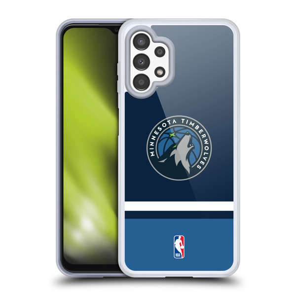 NBA Minnesota Timberwolves Logo Navy Design Soft Gel Case for Samsung Galaxy A13 (2022)