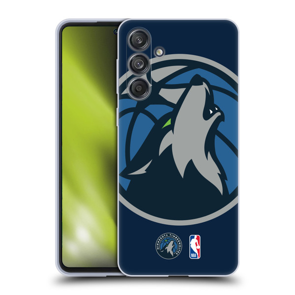 NBA Minnesota Timberwolves Logo Oversized Soft Gel Case for Samsung Galaxy M55 5G