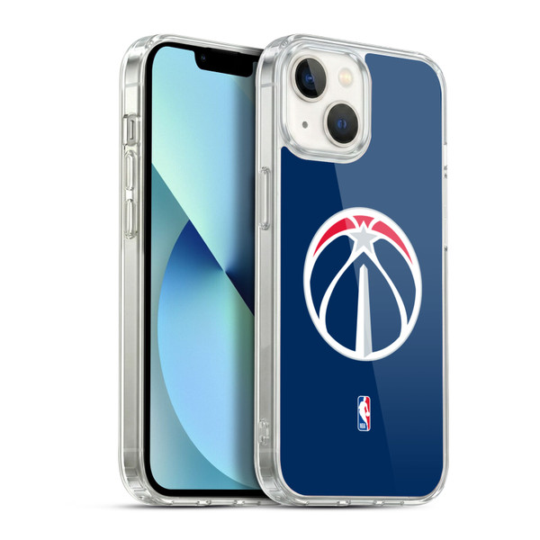 NBA Washington Wizards Logo Navy Blue Soft Gel Case for Apple iPhone 13