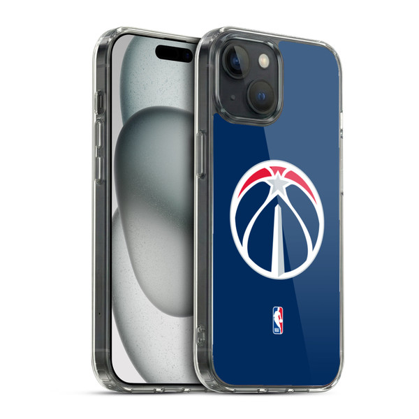 NBA Washington Wizards Logo Navy Blue Soft Gel Case for Apple iPhone 15 & MagSafe