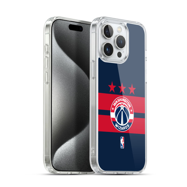NBA Washington Wizards Logo Navy Blue Design Soft Gel Case for Apple iPhone 15 Pro Max & MagSafe