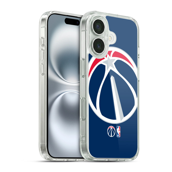 NBA Washington Wizards Logo Oversized Soft Gel Case for Apple iPhone 16 & MagSafe