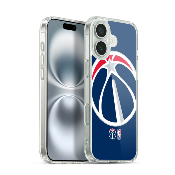 NBA Washington Wizards Logo Oversized Soft Gel Case for Apple iPhone 16 Plus & MagSafe