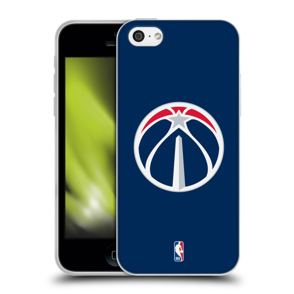 NBA Washington Wizards Logo Navy Blue Soft Gel Case for Apple iPhone 5c