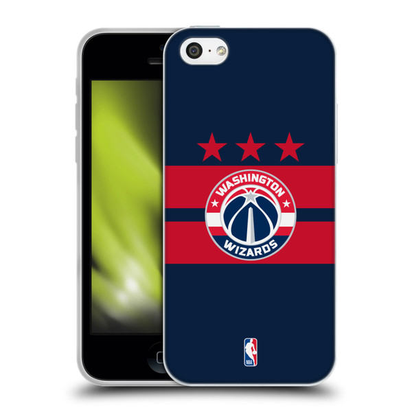 NBA Washington Wizards Logo Navy Blue Design Soft Gel Case for Apple iPhone 5c