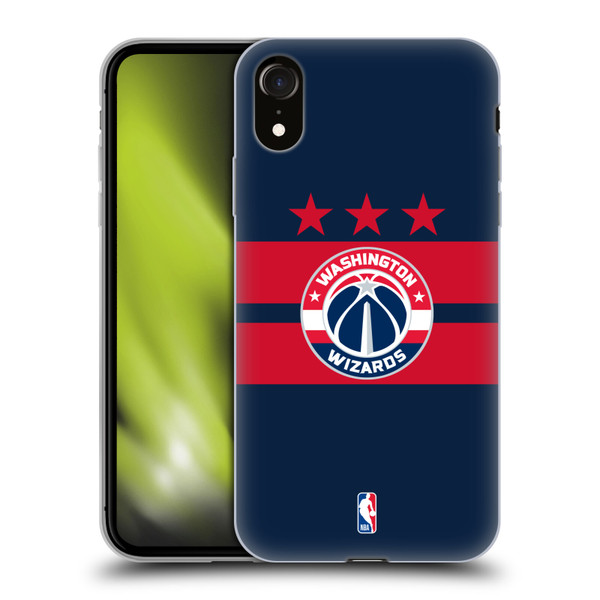 NBA Washington Wizards Logo Navy Blue Design Soft Gel Case for Apple iPhone XR