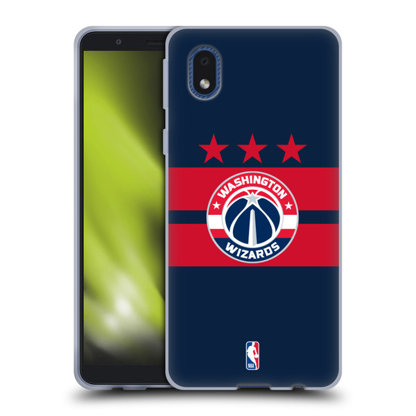 NBA Washington Wizards Logo Navy Blue Design Soft Gel Case for Samsung Galaxy A01 Core (2020)