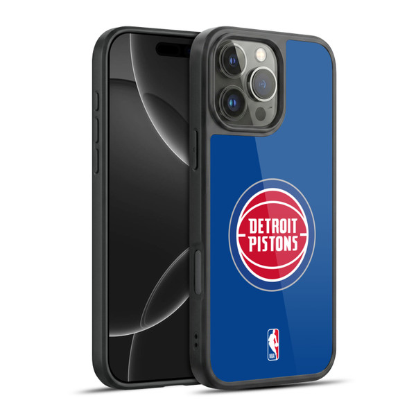 NBA Detroit Pistons Logo Blue Gel Armour Case For Apple iPhone 16 Pro Max