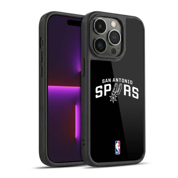 NBA San Antonio Spurs Logo Black Gel Armour Case For Apple iPhone 14 Pro