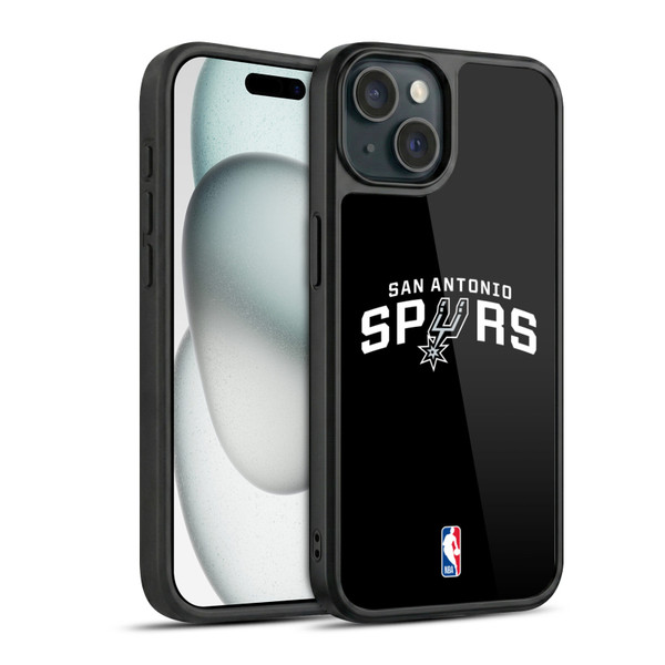 NBA San Antonio Spurs Logo Black Gel Armour Case For Apple iPhone 15