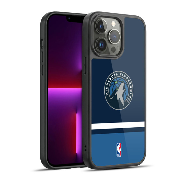 NBA Minnesota Timberwolves Logo Navy Design Gel Armour Case For Apple iPhone 13 Pro Max