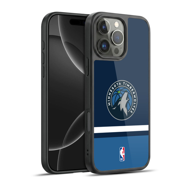 NBA Minnesota Timberwolves Logo Navy Design Gel Armour Case For Apple iPhone 16 Pro Max