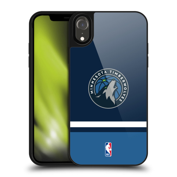 NBA Minnesota Timberwolves Logo Navy Design Gel Armour Case For Apple iPhone XR