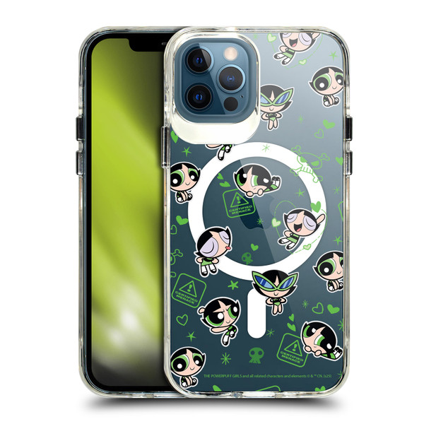 The Powerpuff Girls Character Icons Buttercup Pattern SHOCKPROOF BUMPER CASE COMPATIBLE WITH Apple iPhone 12 / iPhone 12 Pro & MAGSAFE