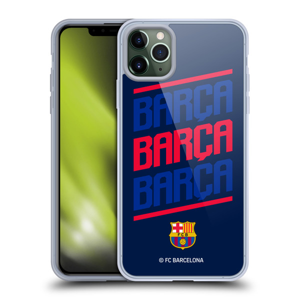 FC Barcelona Graphics Barca Type Soft Gel Case for Apple iPhone 11 Pro Max & MagSafe