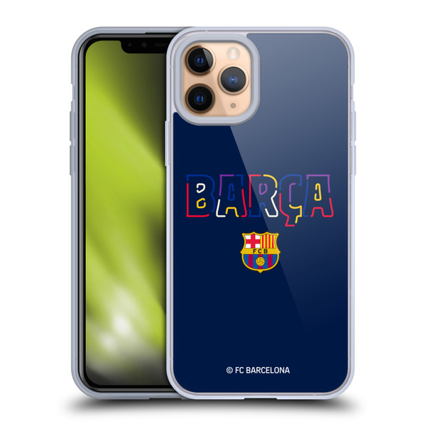 FC Barcelona Graphics Neon Barca Soft Gel Case for Apple iPhone 11 Pro & MagSafe
