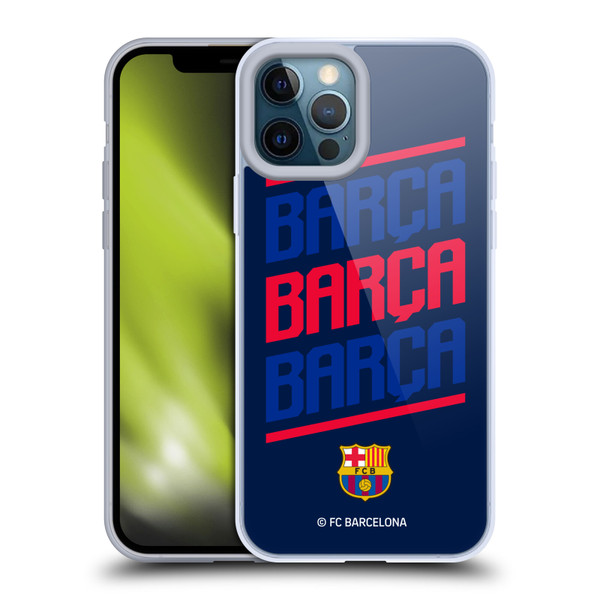 FC Barcelona Graphics Barca Type Soft Gel Case for Apple iPhone 12 Pro Max & MagSafe