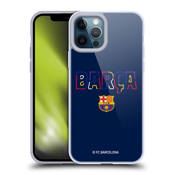 FC Barcelona Graphics Neon Barca Soft Gel Case for Apple iPhone 12 Pro Max & MagSafe