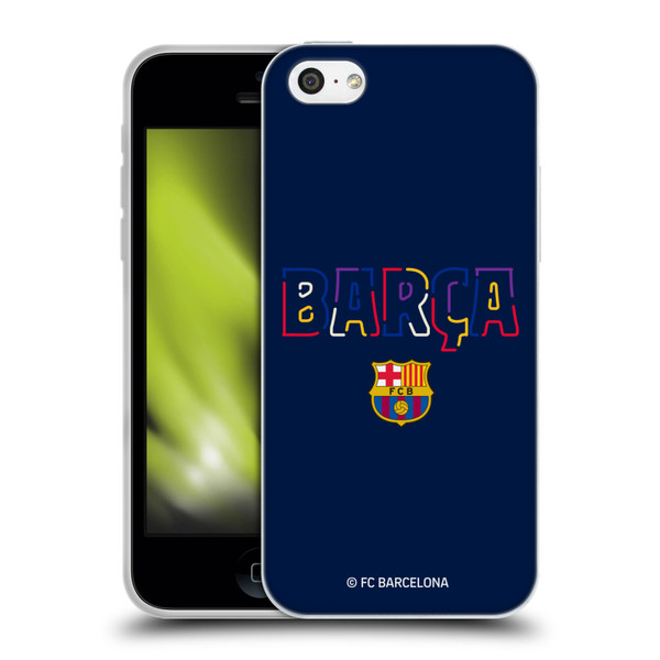 FC Barcelona Graphics Neon Barca Soft Gel Case for Apple iPhone 5c