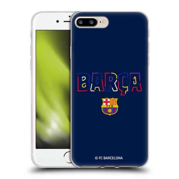 FC Barcelona Graphics Neon Barca Soft Gel Case for Apple iPhone 7 Plus / iPhone 8 Plus & MagSafe