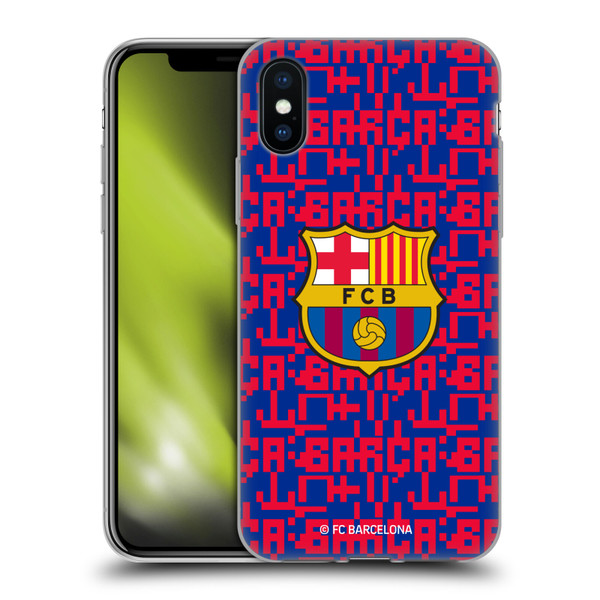 FC Barcelona Graphics Pattern Soft Gel Case for Apple iPhone X / iPhone XS & MagSafe