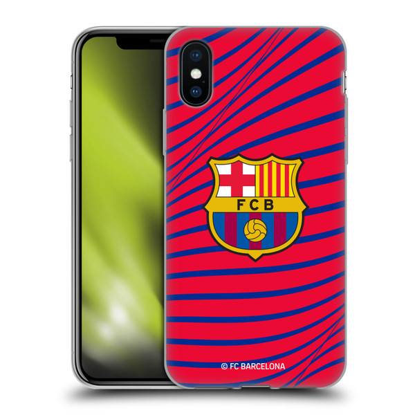 FC Barcelona Graphics Texture Soft Gel Case for Apple iPhone X / iPhone XS & MagSafe
