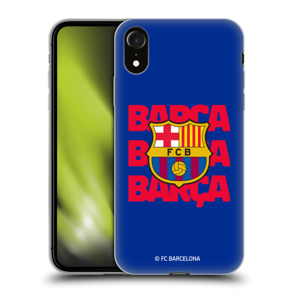 FC Barcelona Graphics Barca Crest Soft Gel Case for Apple iPhone XR