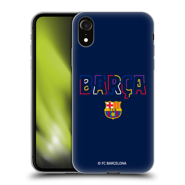 FC Barcelona Graphics Neon Barca Soft Gel Case for Apple iPhone XR