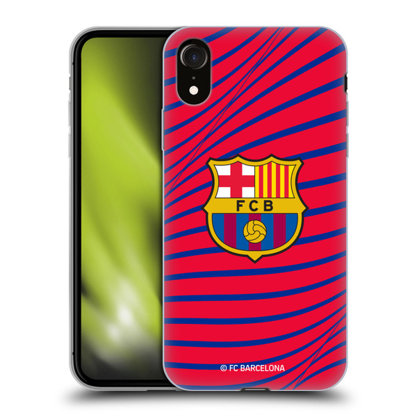 FC Barcelona Graphics Texture Soft Gel Case for Apple iPhone XR