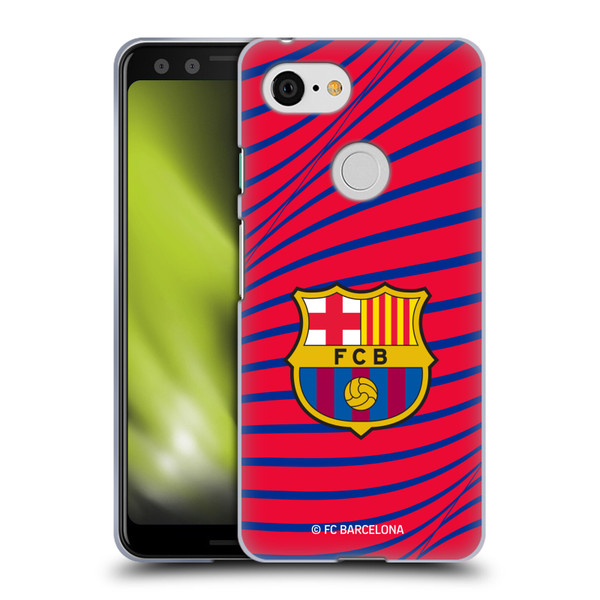 FC Barcelona Graphics Texture Soft Gel Case for Google Pixel 3