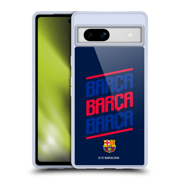FC Barcelona Graphics Barca Type Soft Gel Case for Google Pixel 7a