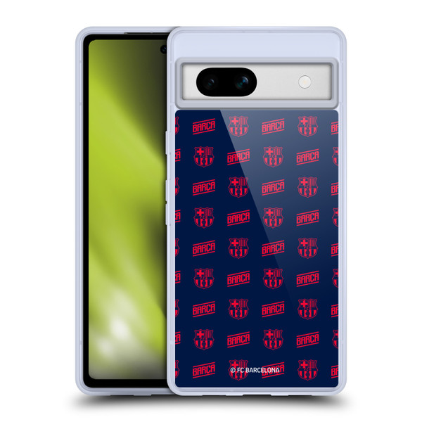 FC Barcelona Graphics Crest Pattern Soft Gel Case for Google Pixel 7a