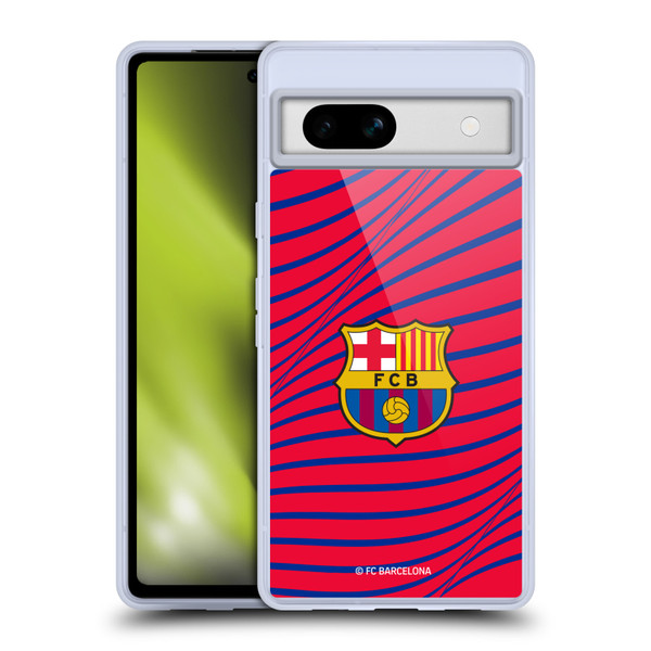 FC Barcelona Graphics Texture Soft Gel Case for Google Pixel 7a