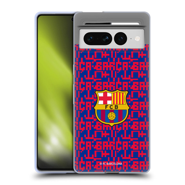 FC Barcelona Graphics Pattern Soft Gel Case for Google Pixel 7 Pro